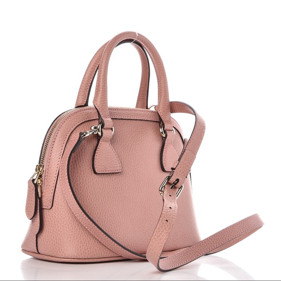 GUCCI 449661 Dollar Calfskin Small GG Charm Dome Bag Soft Pink - Picture 4 of 12